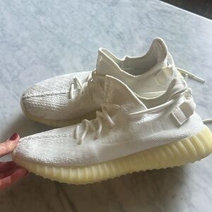 Yeezy size 12 men's White Knit Sneakers